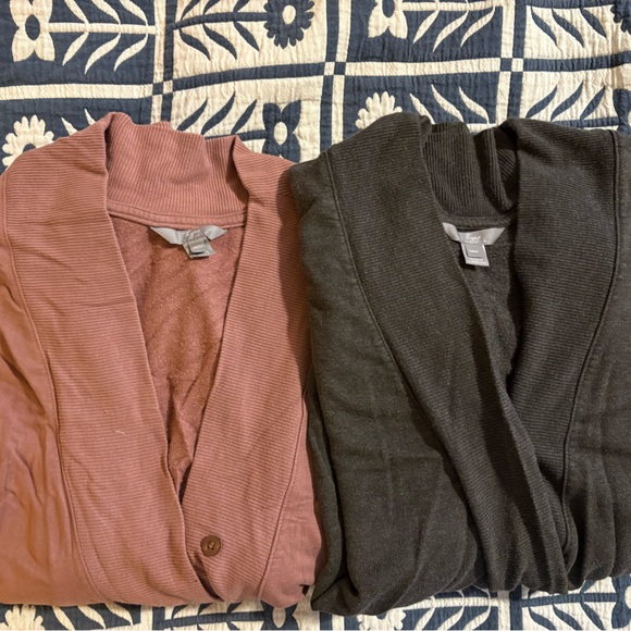 Thyme Maternity Sweaters - Thyme Maternity Pink and Black Nursing Sweaters